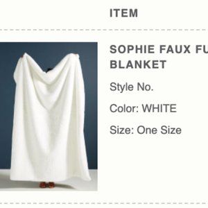 'Anthropology' Sophie Faux Fur Throw Blanket